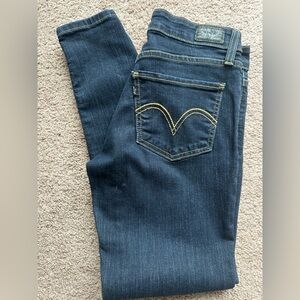 Levi’s 524 Blue Skinny Jeans, too super low, 9